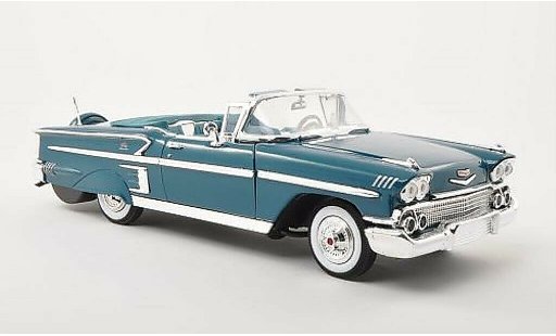 Chevrolet Impala Convertible 1/18 Motormax Cabriolet turquoise 1958 modelauto