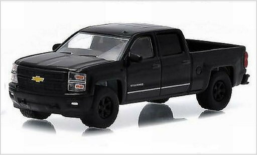 Chevrolet Silverado pickup 1/64 Greenlight 1500 zwart 2015 modelauto