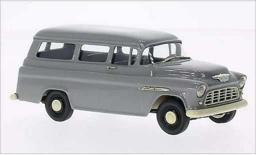 Chevrolet Suburban suv 1/43 Brooklin Carryall grijs 1955 modelauto
