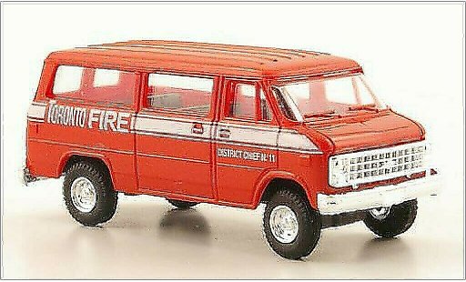 Chevrolet Van pompiers 1/87 Trident Toronto Fire Service modelauto
