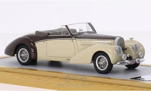 Modelauto Bugatti 57 Aravis Type C Letourner & Marchand beige/bruin RHD 1939 sn826 1/43 Chromes