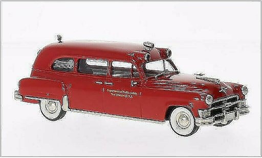 Chrysler Imperial ambulance 1/43 Brooklin New Brunswick rood 1953 modelauto