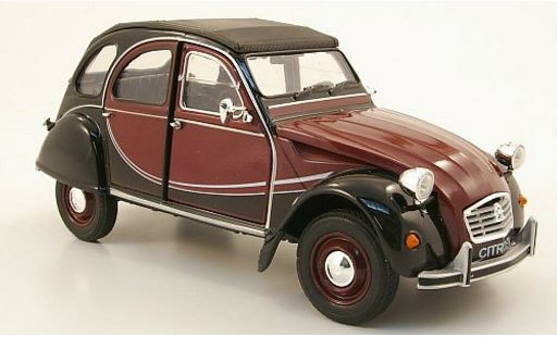 Citroen 2CV Charleston 1/24 Welly 6 rood/zwart modelauto
