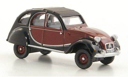 Citroen 2CV Charleston 1/76 Oxford rood/zwart RHD 1963 modelauto