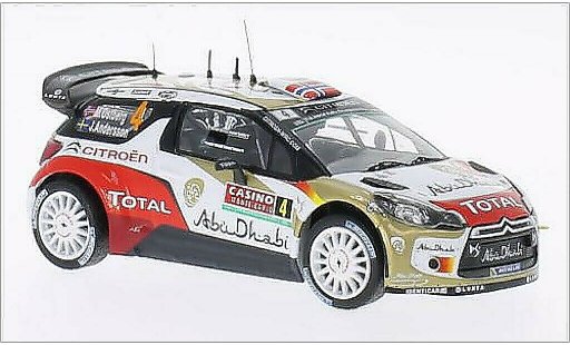 DS Automobiles DS3 WRC 1/43 IXO No.4 Abu Dhabi Rally Monte Carlo 2014 /J.Andersson modelauto