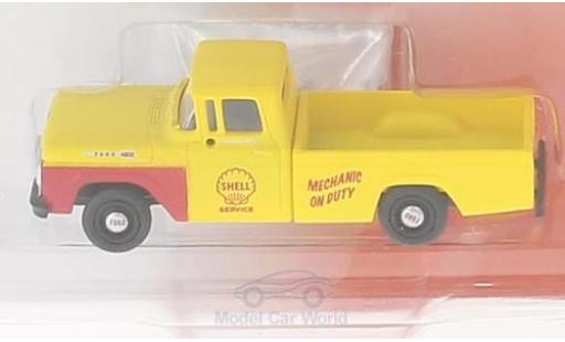 Modelauto Ford F-100 Pickup 00 Pick Up geel S Oil Service 1960 1/87 Classic Metal Works