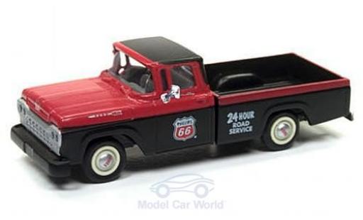 Modelauto Ford F-100 Pickup 00 Pick Up rood/zwart Philips 66 Service 1960 1/87 Classic Metal Works