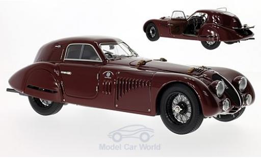 Modelauto Alfa Romeo 8C 2900 b mm roadster Speciale Touring Coupe rood RHD 1938 1/18 CMC
