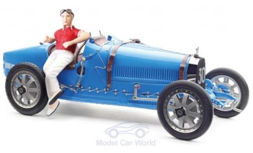 Modelauto Bugatti 35 grand prix T blauw No.30 met Frauen-Fahrerfigur 1/18 CMC