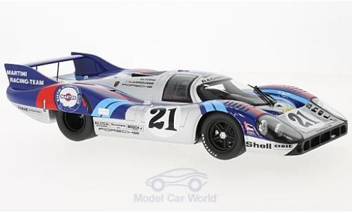 Modelauto Porsche 917 1971 LH No.21 Martini Racing Team 24h Le Mans G.Larrousse/V.Elford 1/18 CMR