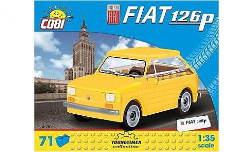 Modelauto Fiat 126 126P P geel Bausteine Anzahl le Bl&Atilde;&para;cke: 71 1/35 Cobi