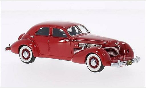 Cord 812 Sedan 1/43 Neo Supercharged rood 1937 modelauto