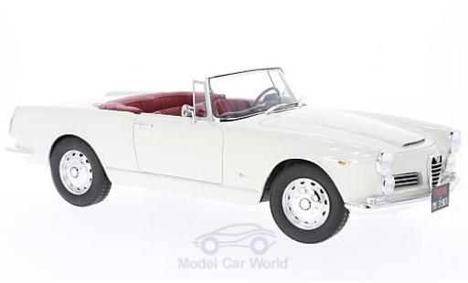 Modelauto Alfa Romeo 2600 spider Spyder Touring wit 1961 zonder Vitrine 1/18 Cult Scale Models