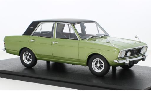 Modelauto Ford Cortina 1600E metallic groen/zwart RHD 1970 1/18 Cult Scale Models