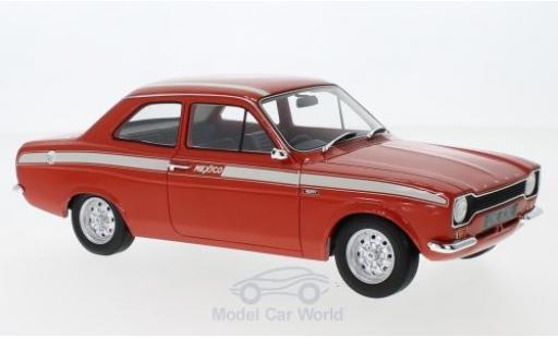 Modelauto Ford Escort Mexico rood/wit RHD 1973 1/18 Cult Scale Models