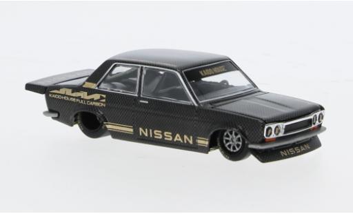 Modelauto Datsun 510 tuning Pro Street zwart 1/64 Mini GT