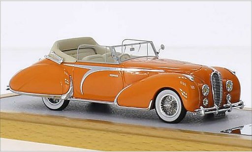 Delahaye 135 Cabriolet 1/43 Chromes Figoni Falaschi bruin RHD 1948 modelauto