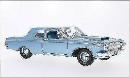 Dodge 330 Berline 1/18 Maisto metallic blauw 1963 modelauto