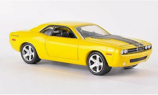 Dodge Challenger Concept 1/64 Greenlight geel/mat-zwart 2006 modelauto