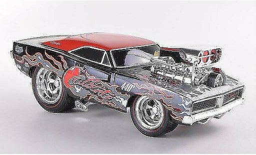 Dodge Charger R/T 1/18 Maisto zwart/rood 1969 modelauto