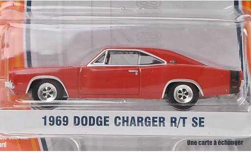 Dodge Charger R/T 1/64 Greenlight SE rood/zwart 1969 modelauto