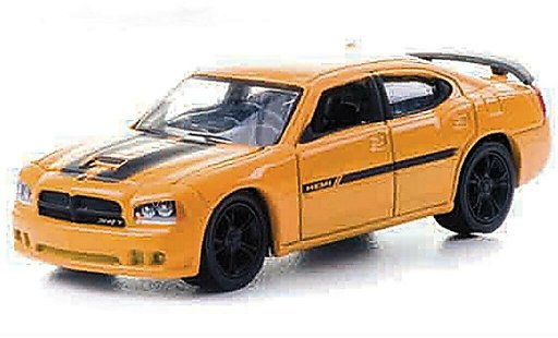 Dodge Charger SRT 1/64 Greenlight SRT8 Custom geel/zwart met Zusatzfelgen 2010 modelauto