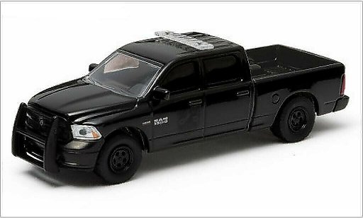 Dodge RAM pickup 1/64 Greenlight 1500 zwart/Dekor 2014 modelauto