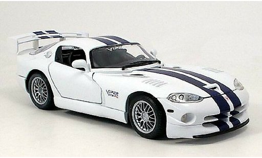 Dodge Viper Roadster 1/18 Maisto GT2 blauw-wit modelauto