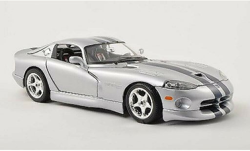 Dodge Viper GTS 1/18 Burago Coupe grijs/blauw modelauto
