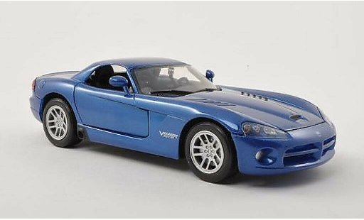 Dodge Viper SRT 10 1/24 Motormax - Hard Top blauw 2003 modelauto