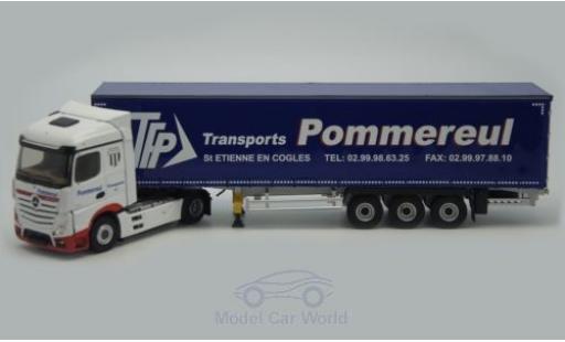 Modelauto Mercedes Actros Streamspace 2 Pommereul Gardinenplanen-Sattelzug 1/43 Eligor