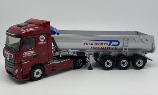 Modelauto Mercedes Actros Base 5 Transports Delmotte Muldenkippersattelzug 1/43 Eligor