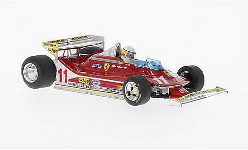 Ferrari 312 T4 1/43 Brumm No.11 met Fahrerfigur GP Monaco 1979 modelauto