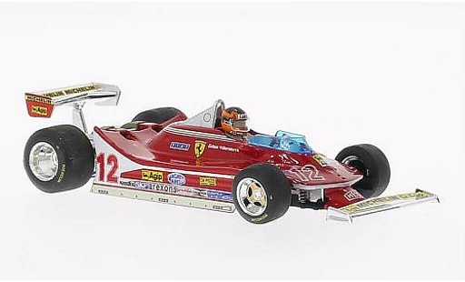 Ferrari 312 T4 1/43 Brumm No.12 met Fahrerfigur GP Frankreich 1979 modelauto