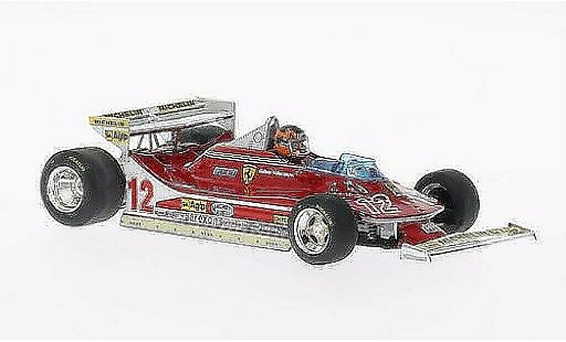 Ferrari 312 T4 1/43 Brumm No.12 met Fahrerfigur GP Monaco 1979 modelauto