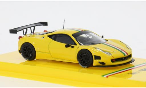 Modelauto Ferrari 458 Italia GT3 geel/Dekor 1/64 Tarmac Works