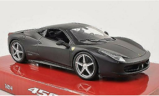 Ferrari 458 Italia 1/24 Hot Wheels mat-zwart modelauto