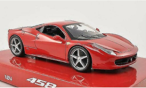 Ferrari 458 Italia 1/24 Hot Wheels rood modelauto