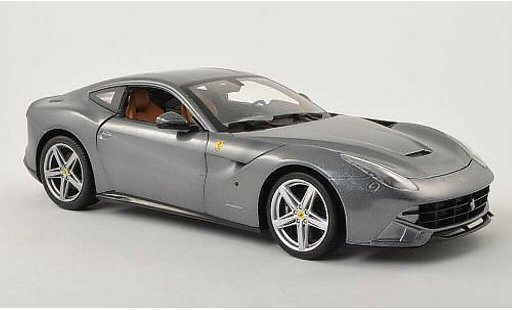 Ferrari F12 Berlinetta 1/18 Hot Wheels 2 Sedan grijs modelauto