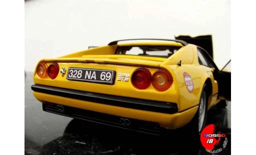 Ferrari 328 GTB 1/18 Kyosho geel 60 relay #2503 modelauto