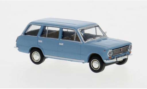 Modelauto Fiat 124 Familiare blauw 1966 1/87 Brekina
