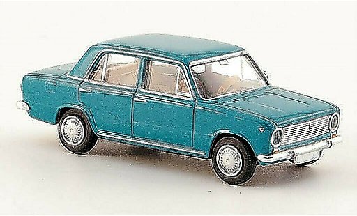 Fiat 124 Limousine 1/87 Brekina Sedan turquoise modelauto
