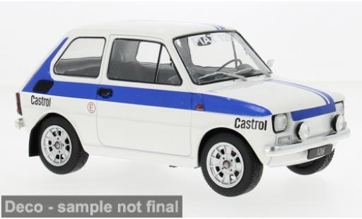 Modelauto Fiat 126 Berlina wit/blauw 1972 1/18 MCG
