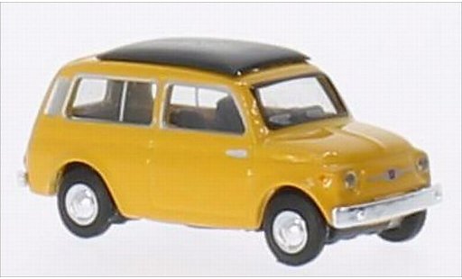Fiat 500 Giardiniera 1/87 Schuco Giardinera geel modelauto