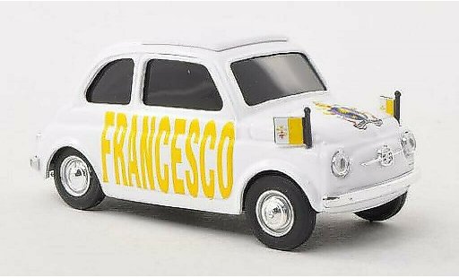 Fiat 500 Classique 1/43 Brumm Papa Francesco modelauto
