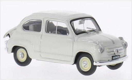 Fiat 600 Berlina 1/43 Brumm grijs 1956 modelauto