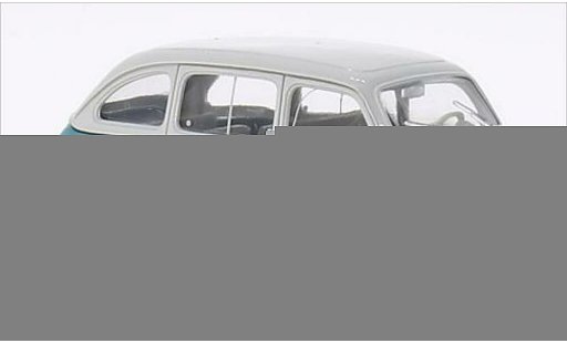 Fiat 600 Multipla 1/43 Brumm D grijs/turquoise 1960 modelauto