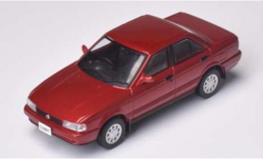 Modelauto Nissan Sunny B13 () metallic rood RHD 1990 1/43 First 43 Models