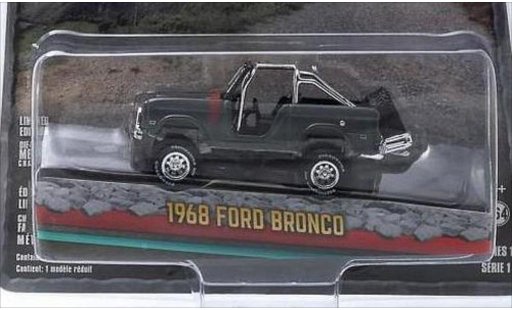 Ford Bronco Wagon 1/64 Greenlight metallic grijs 1968 modelauto