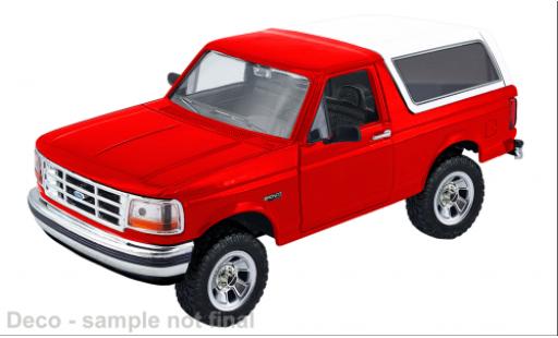 Modelauto Ford Bronco Wagon rood/wit 1993 1/24 Motormax